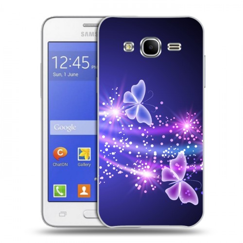 Дизайнерский пластиковый чехол для Samsung Galaxy J7 Бабочки