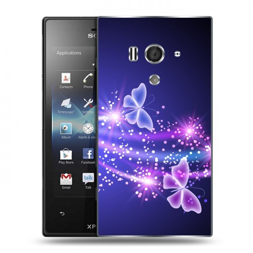 Дизайнерский пластиковый чехол для Sony Xperia acro S Бабочки