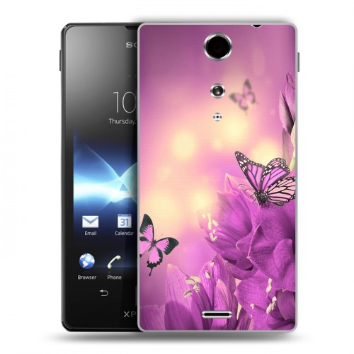 Дизайнерский пластиковый чехол для Sony Xperia TX Бабочки