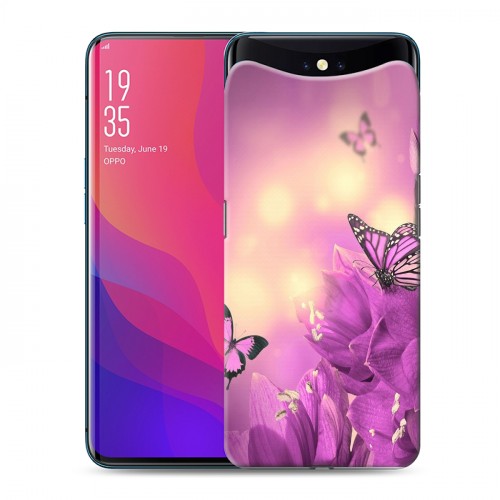 Дизайнерский силиконовый чехол для OPPO Find X Бабочки