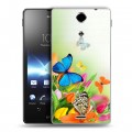 Дизайнерский пластиковый чехол для Sony Xperia TX Бабочки