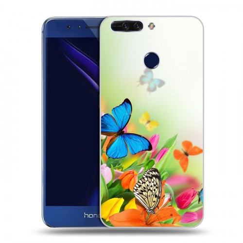 Дизайнерский пластиковый чехол для Huawei Honor 8 Pro Бабочки