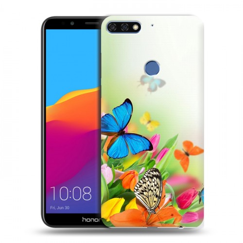 Дизайнерский пластиковый чехол для Huawei Honor 7C Pro Бабочки