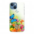 Дизайнерский пластиковый чехол для Iphone 13 Mini Бабочки