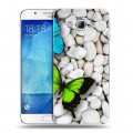 Дизайнерский пластиковый чехол для Samsung Galaxy A8 Бабочки