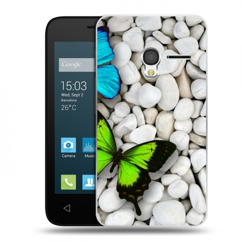 Дизайнерский пластиковый чехол для Alcatel One Touch Pixi 3 (4.0) Бабочки