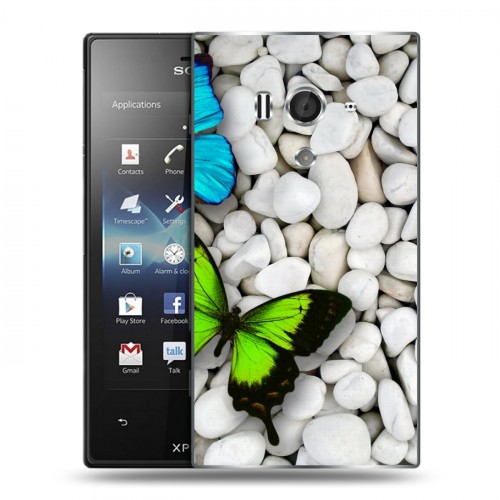 Дизайнерский пластиковый чехол для Sony Xperia acro S Бабочки