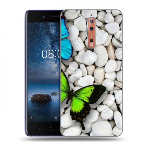 Дизайнерский пластиковый чехол для Nokia 8 Бабочки