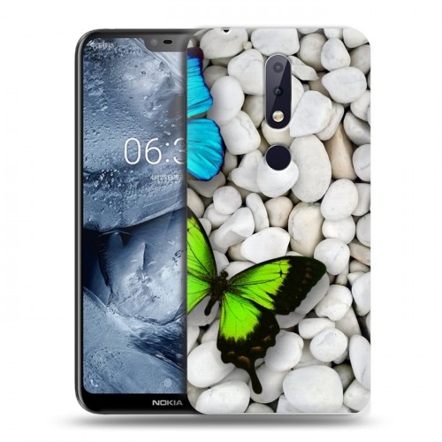 Дизайнерский пластиковый чехол для Nokia 6.1 Plus Бабочки