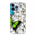 Дизайнерский силиконовый чехол для Iphone 13 Pro Бабочки