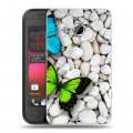 Дизайнерский пластиковый чехол для HTC Desire 200 Бабочки