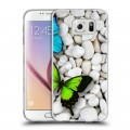Дизайнерский пластиковый чехол для Samsung Galaxy S6 Бабочки