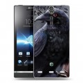 Дизайнерский пластиковый чехол для Sony Xperia S Ворон