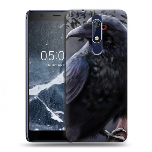 Дизайнерский пластиковый чехол для Nokia 5.1 Ворон