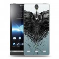 Дизайнерский пластиковый чехол для Sony Xperia S Ворон