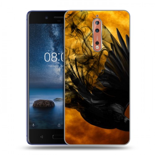 Дизайнерский пластиковый чехол для Nokia 8 Ворон