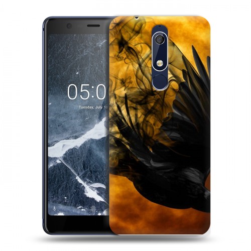 Дизайнерский пластиковый чехол для Nokia 5.1 Ворон