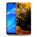 Дизайнерский пластиковый чехол для Huawei Y6 (2019) Ворон