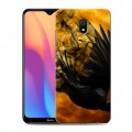 Дизайнерский силиконовый с усиленными углами чехол для Xiaomi RedMi 8A Ворон