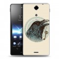 Дизайнерский пластиковый чехол для Sony Xperia TX Ворон