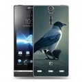 Дизайнерский пластиковый чехол для Sony Xperia S Ворон