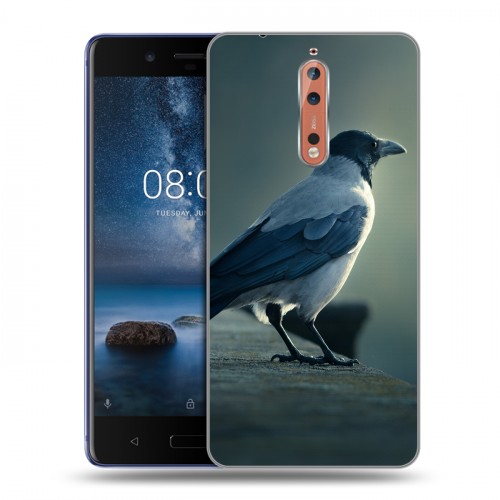 Дизайнерский пластиковый чехол для Nokia 8 Ворон