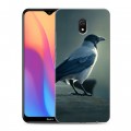 Дизайнерский силиконовый с усиленными углами чехол для Xiaomi RedMi 8A Ворон