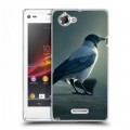 Дизайнерский пластиковый чехол для Sony Xperia L Ворон