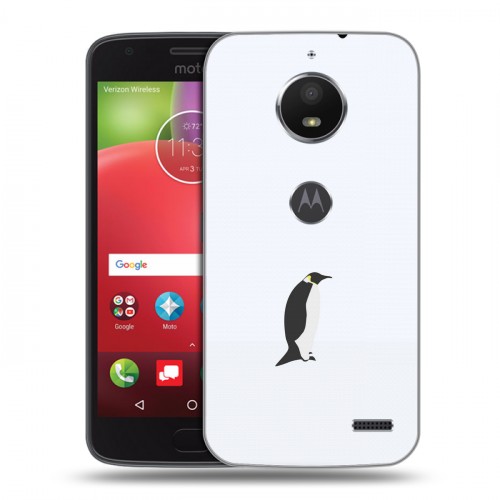 Дизайнерский пластиковый чехол для Motorola Moto E4 Пингвины