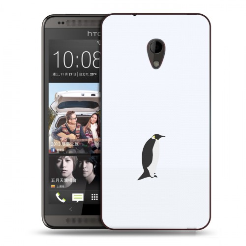 Дизайнерский пластиковый чехол для HTC Desire 700 Пингвины