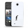 Дизайнерский силиконовый чехол для HTC Desire 300 Пингвины