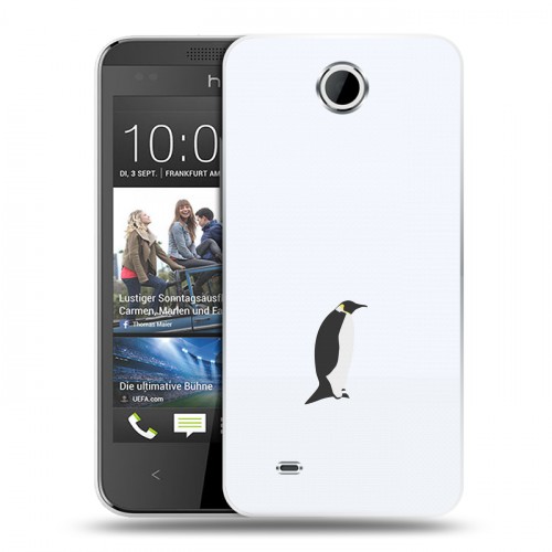 Дизайнерский силиконовый чехол для HTC Desire 300 Пингвины