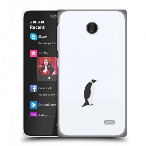Дизайнерский пластиковый чехол для Nokia X Пингвины