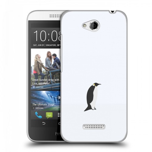 Дизайнерский пластиковый чехол для HTC Desire 616 Пингвины