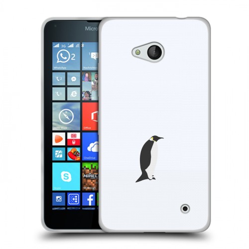 Дизайнерский пластиковый чехол для Microsoft Lumia 640 Пингвины