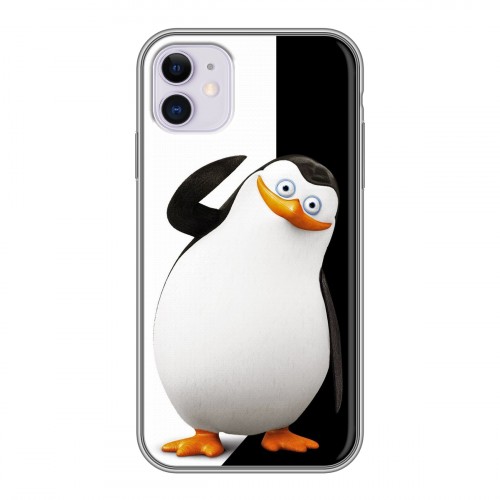 Дизайнерский силиконовый чехол для Iphone 11 Пингвины
