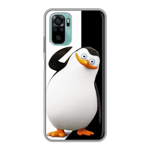 Дизайнерский силиконовый чехол для Xiaomi RedMi Note 10 Пингвины