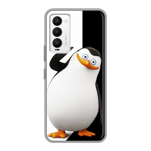 Дизайнерский силиконовый с усиленными углами чехол для Tecno Camon 18 Пингвины