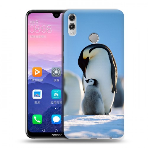 Дизайнерский пластиковый чехол для Huawei Honor 8X Max Пингвины