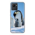 Дизайнерский силиконовый с усиленными углами чехол для Realme C30 Пингвины