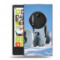 Дизайнерский пластиковый чехол для Nokia Lumia 1020 Пингвины