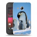 Дизайнерский пластиковый чехол для HTC Desire 200 Пингвины