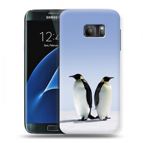 Дизайнерский силиконовый с усиленными углами чехол для Samsung Galaxy S7 Пингвины