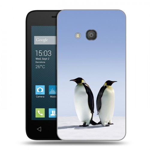 Дизайнерский пластиковый чехол для Alcatel One Touch Pixi 4 (4) Пингвины