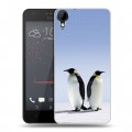 Дизайнерский пластиковый чехол для HTC Desire 825 Пингвины
