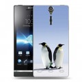 Дизайнерский пластиковый чехол для Sony Xperia S Пингвины