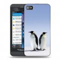 Дизайнерский пластиковый чехол для BlackBerry Z10 Пингвины