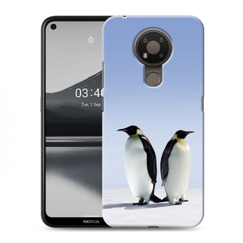 Дизайнерский силиконовый чехол для Nokia 3.4 Пингвины
