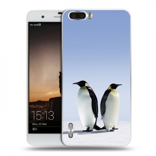 Дизайнерский пластиковый чехол для Huawei Honor 6 Plus Пингвины