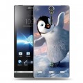 Дизайнерский пластиковый чехол для Sony Xperia S Пингвины